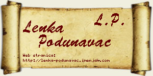 Lenka Podunavac vizit kartica